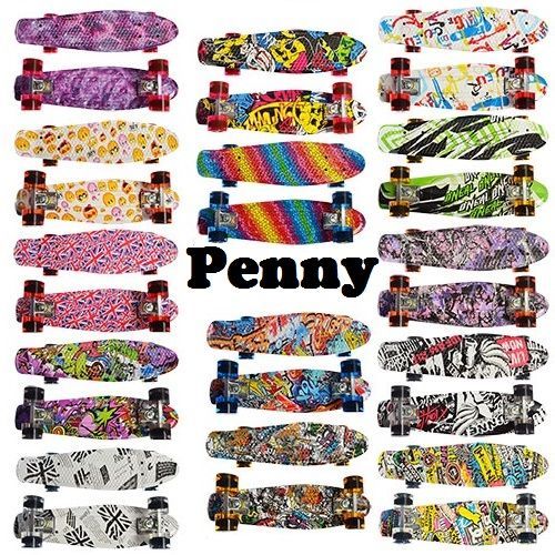 Скейт Пенни борд надпись Penny с рисунком 22 Nickel 28 свет колеса