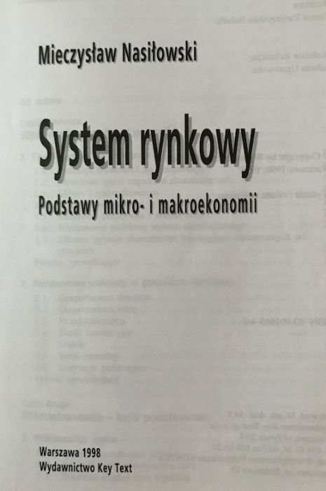 System Rynkowy podstawy mikro- i makroekonomii Mieczysław Nasiłowski