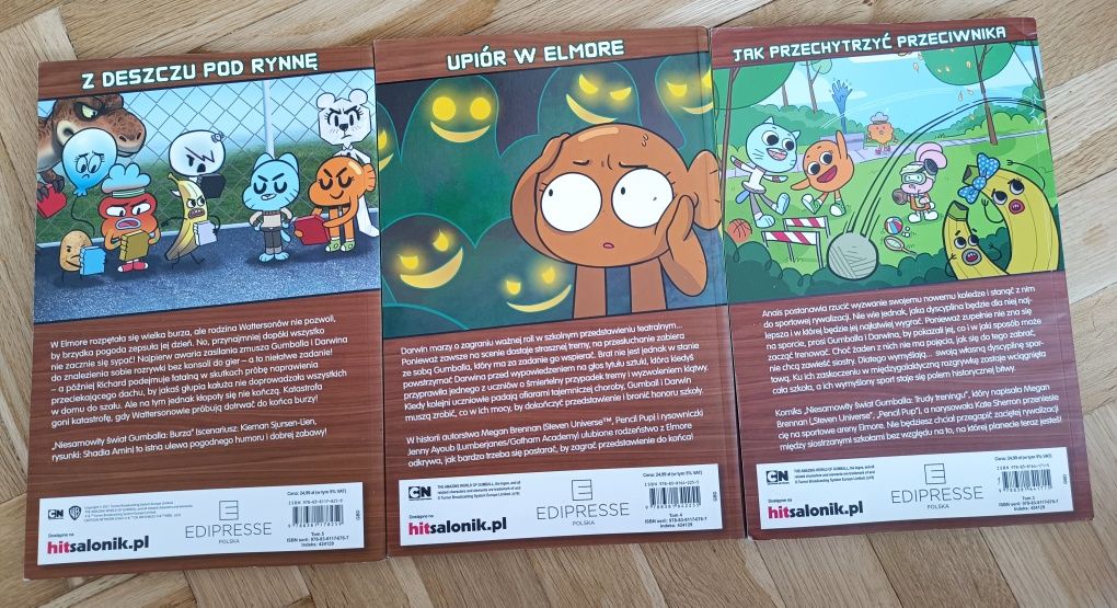 Komiksy "The Amazing World of Gumball" - 3 książki