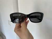 Okulary przeciwsłoneczne damskie czarne kocie oczy