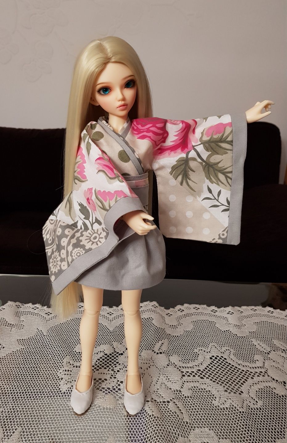 Kimono yukata dla lalek bjd 1/4