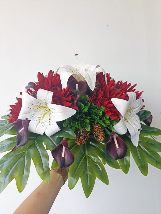 Stroik Z Kwiatami Sztucznymi Do Domu Ogrodu Na Balkon Cmentarz