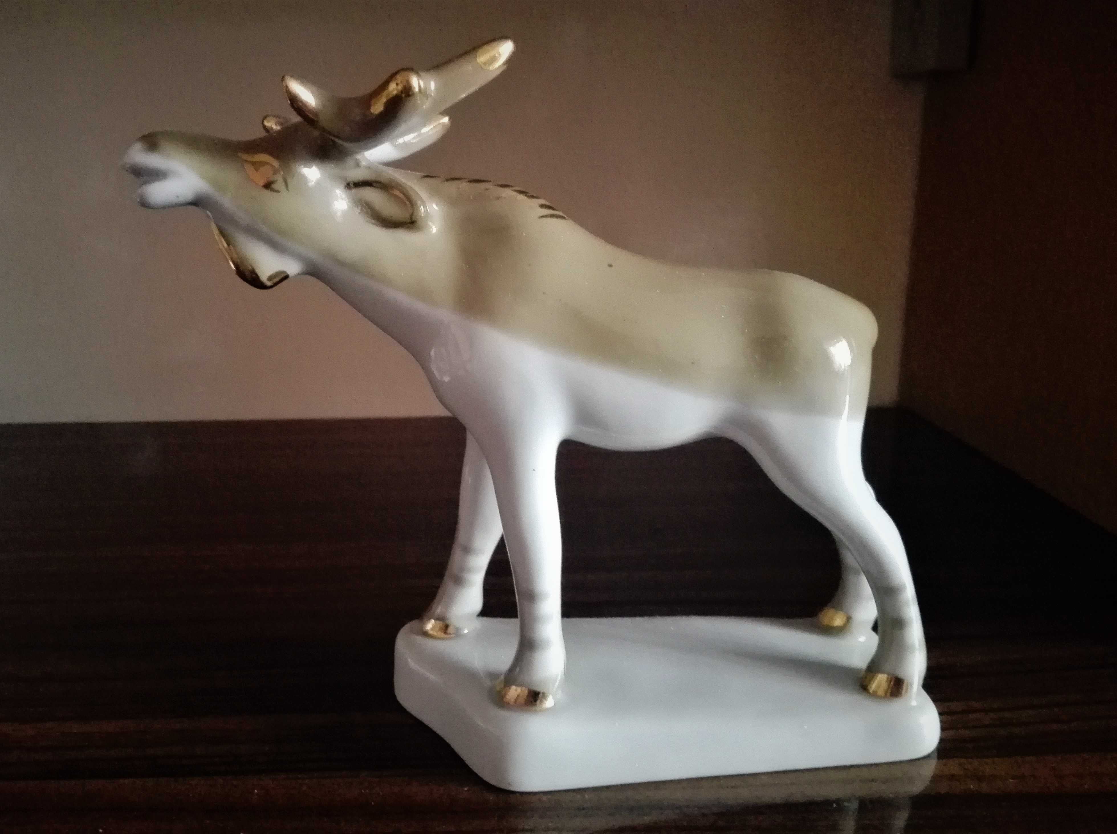 porcelanowy łoś prl