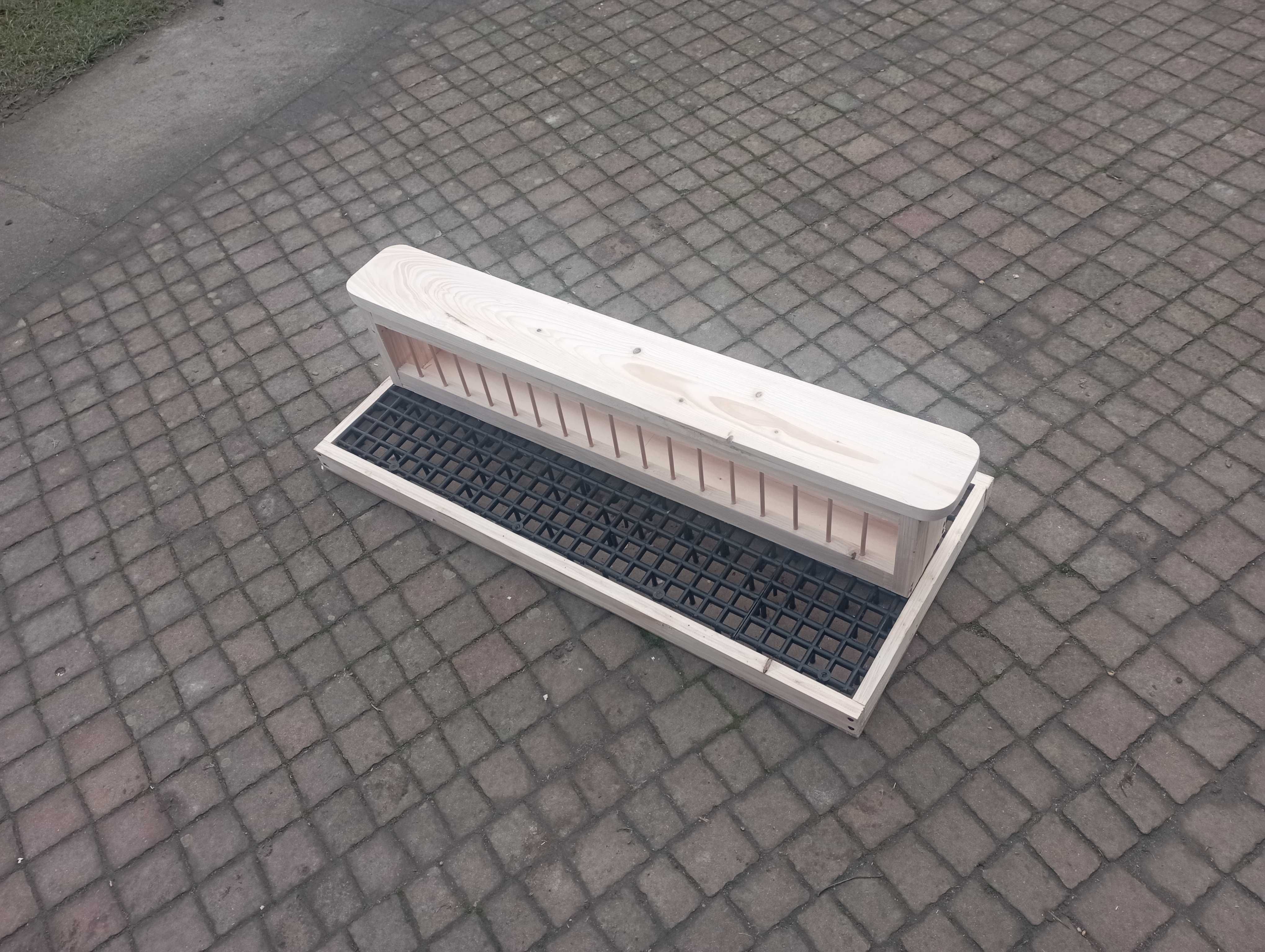 Karmnik dla gołębi+plus podstawka z rusztem 100cm