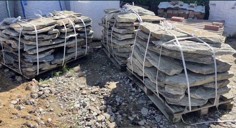 ŁUPEK SZAROGŁAZOWY Kamień Ogrodowy na Ścieżkę Elewacja Szarogłaz Grys