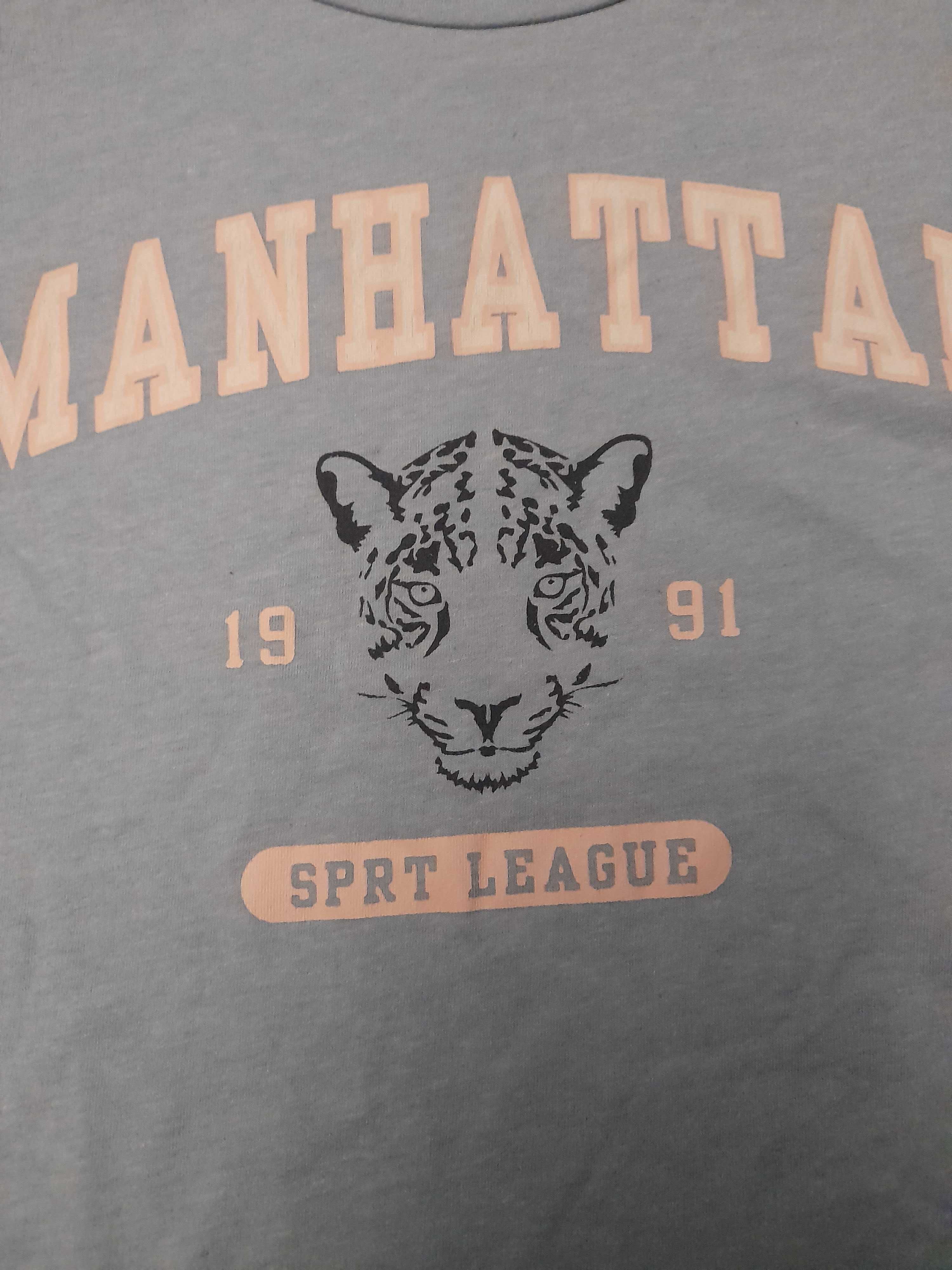 T - shirt krótki Manhattan firmy H&M rozm. 158-164 cm