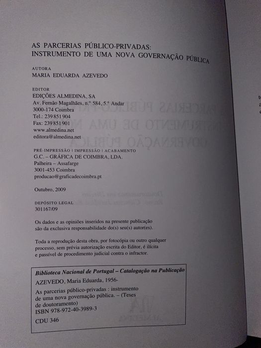 As Parcerias Público-Privadas - Instrumento de uma Nova Gov. Pública