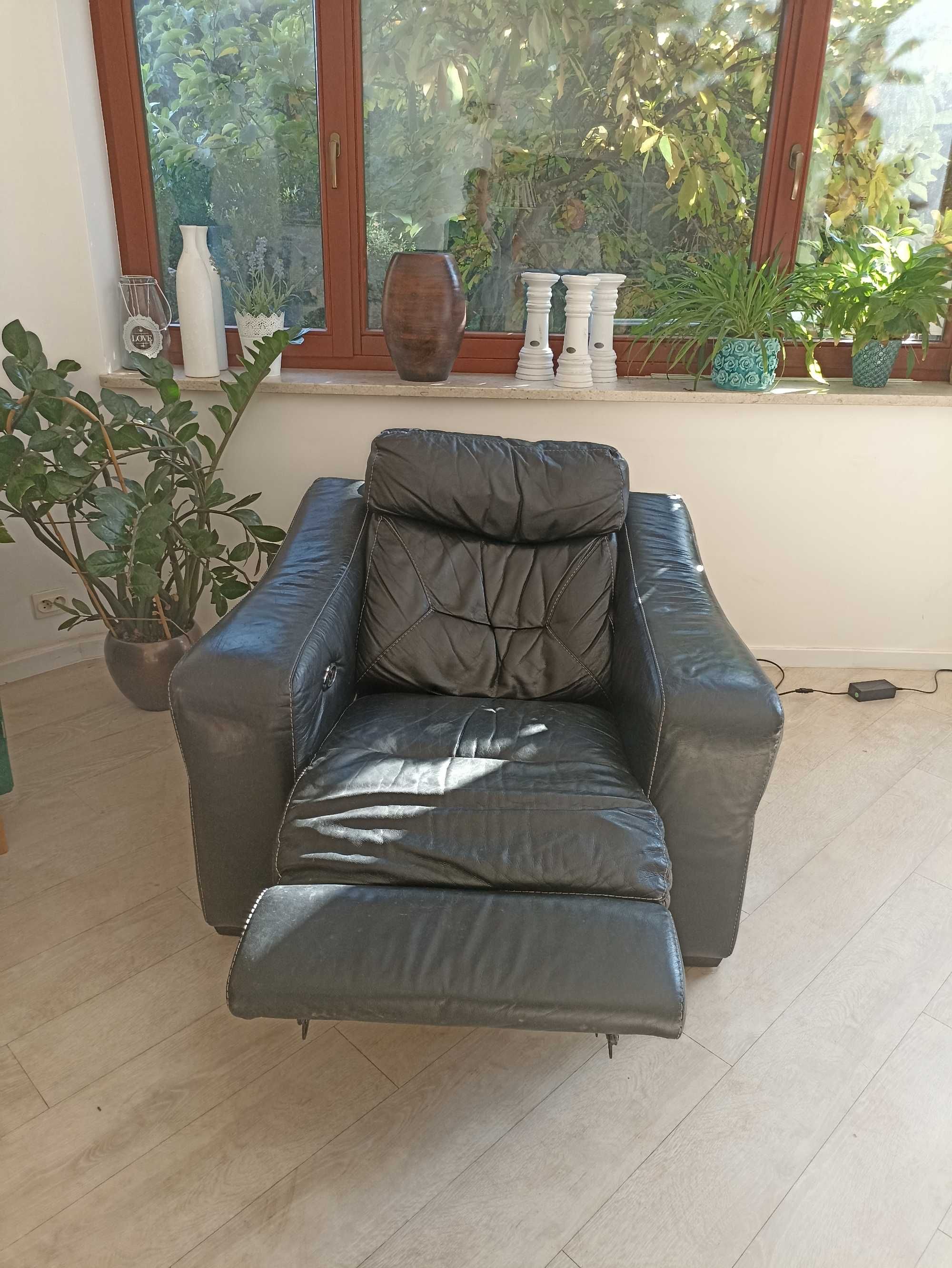 Fotel skórzany - relax
