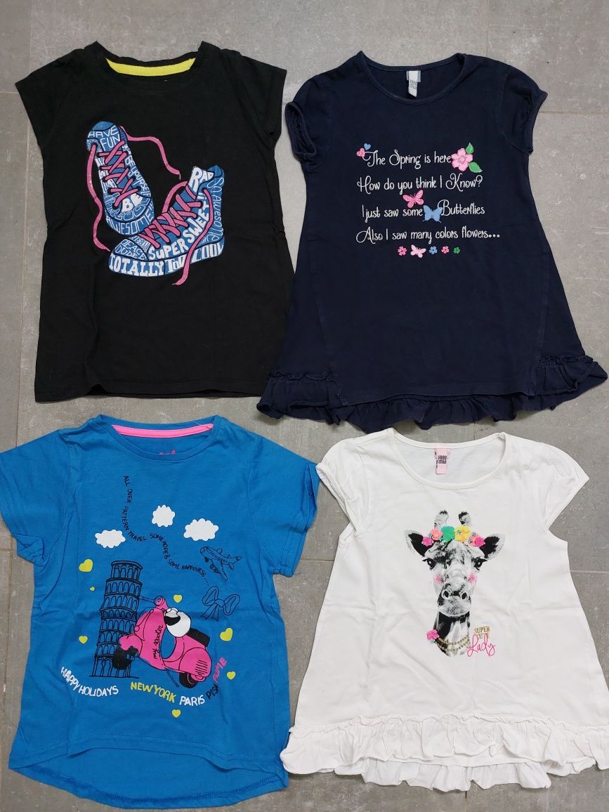 5 Tshirts de  menina, 4 e 5 anos