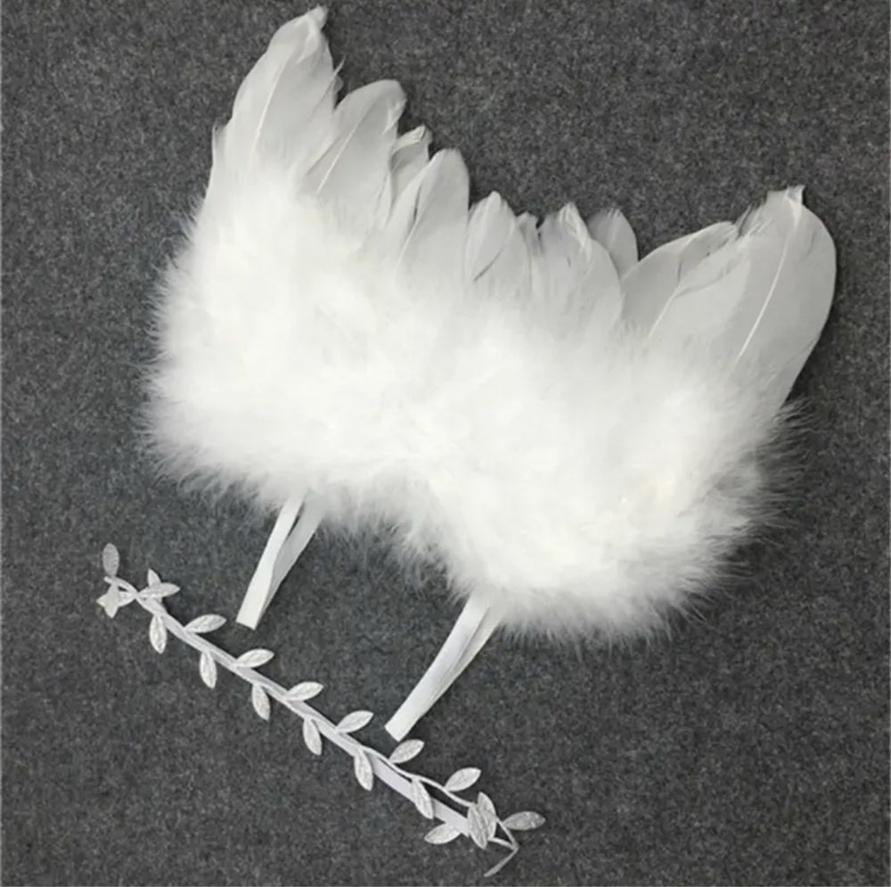 Крила ангела для фотосесій новонароджених та діток крильця з пушком
