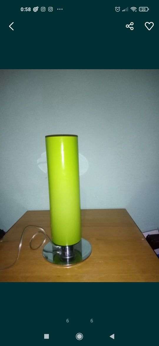 Lampa zielona na stolik