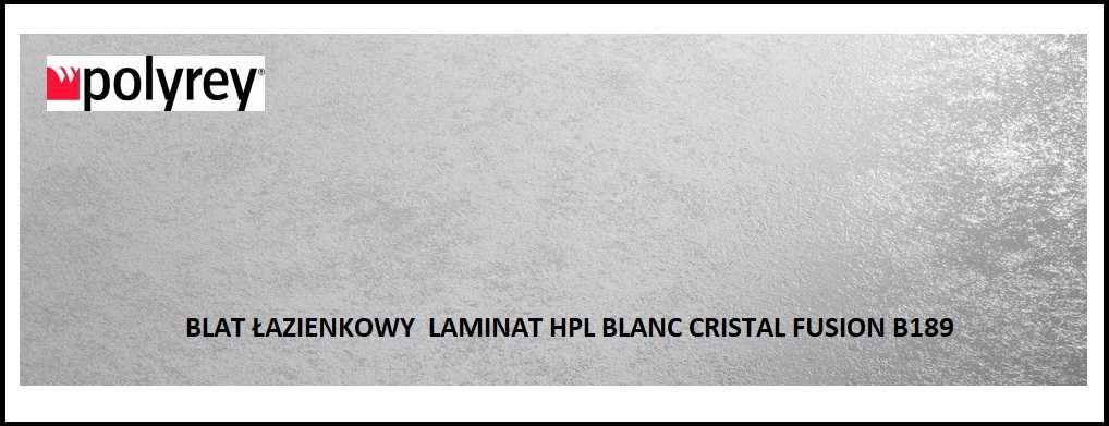 Blat 100 % wodoodporny Polyrey HPL Blanc Cristal B189 śnieżnobiały