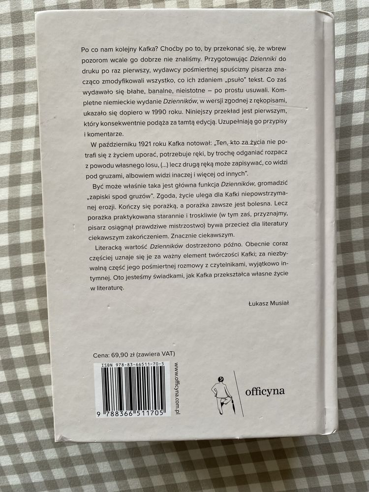 REZERWACJA Franz Kafka, Dzienniki