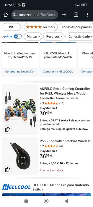 Comando wireless ps3 novos