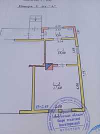 Продам 1-кімнатну квартиру в 1-поверховому будинку в центрі