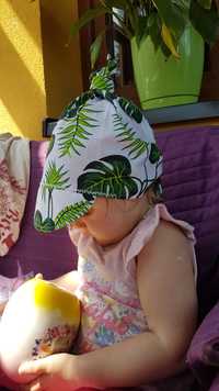 Chustka czapka bawełniana na lato od 5m do 5 lat wiązana chłopiec