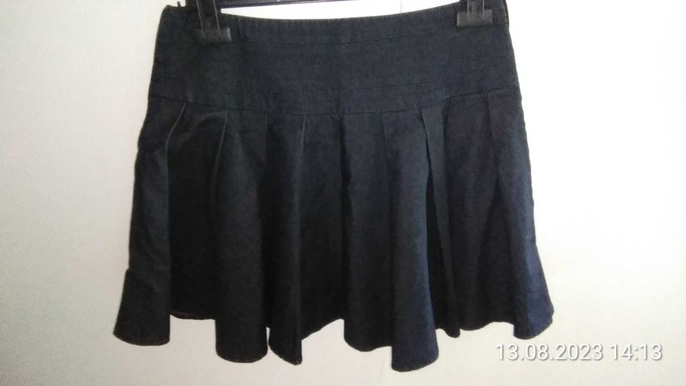 OASIS Granatowa Spódnica z koła 38