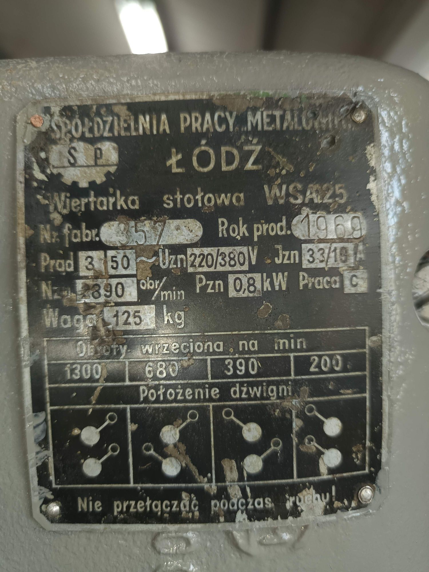 Wiertarka stołowa kolumnowa słupowa warsztatowa Polska WSA25 FG25 ws15