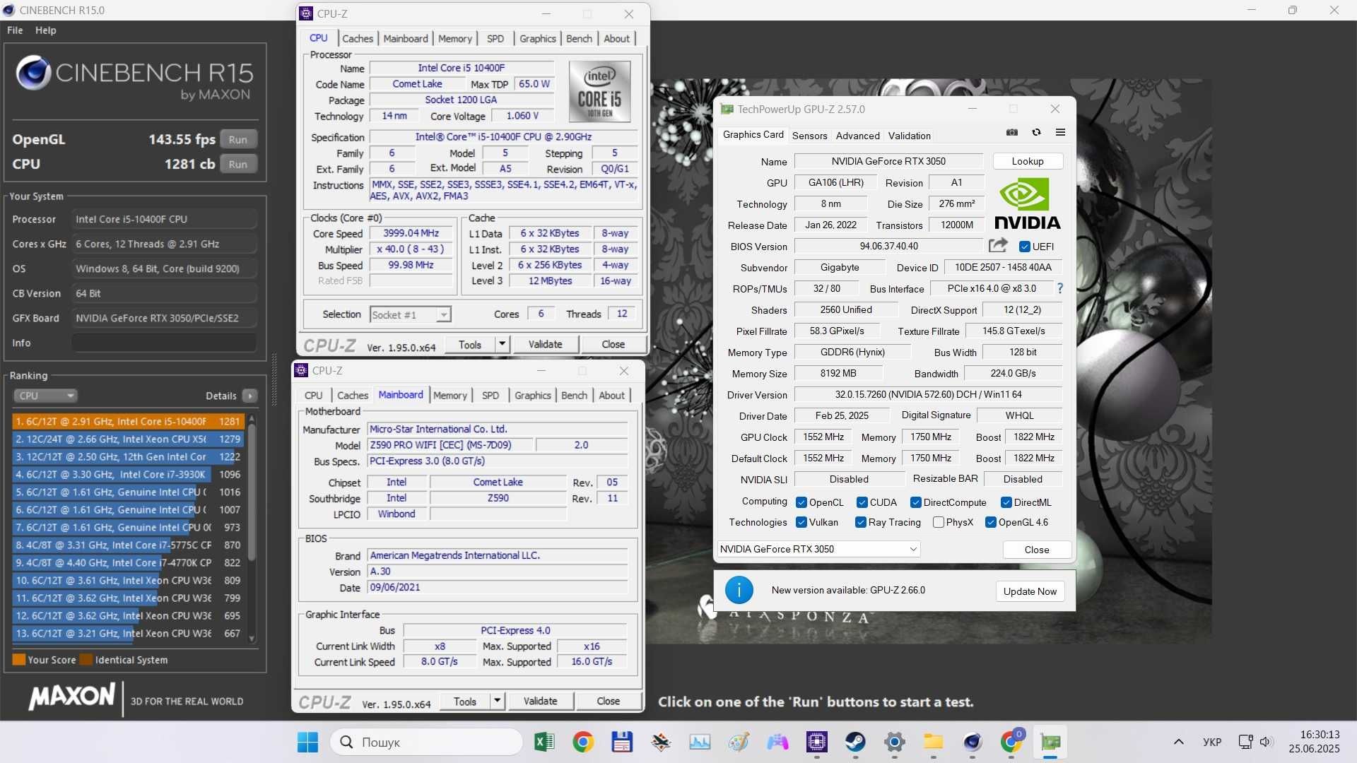 MSI Z590 + i5-10400F