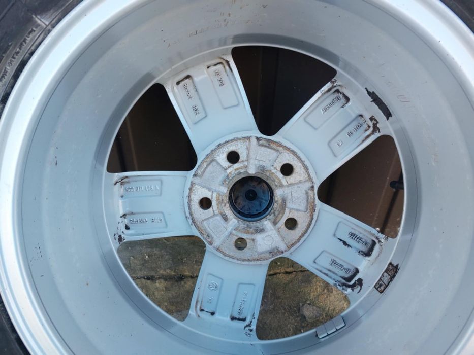 Alufelgi vw 5*112 r.16 opony zimowe Dębica