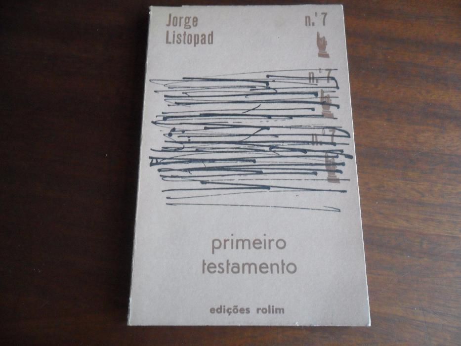 "Primeiro Testamento" de Jorge Listopad - 1ª Edição de 1985 - Ed ROLIM