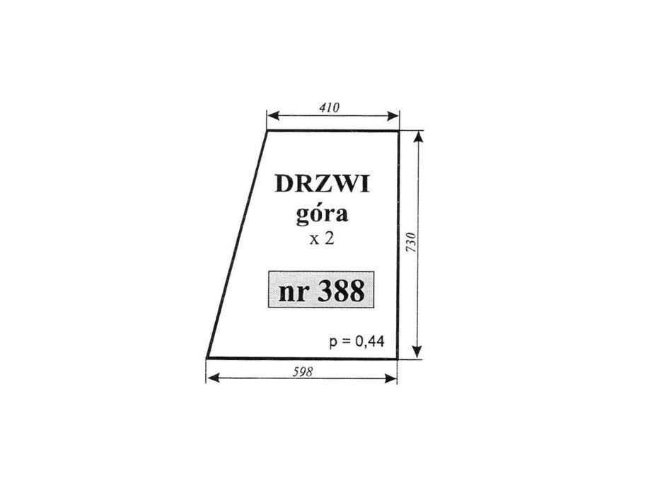 szyba drzwi góra c-360 mf koja smolniki 388