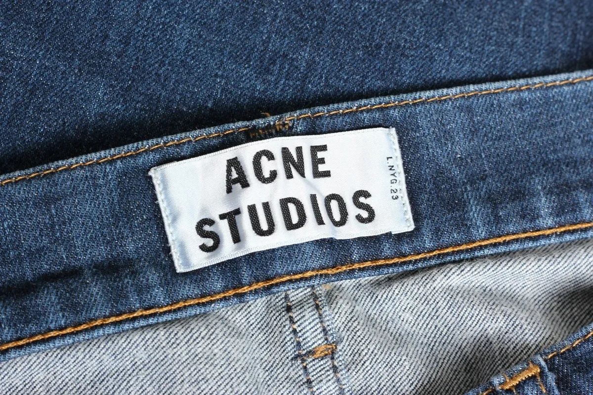 Acne Studios świetne dżinsy rurki model Ace Raw