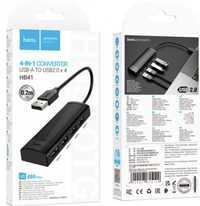 USB-хаб HOCO HB41 4в1 4xUSB2.0 0.2М универсальний картридер