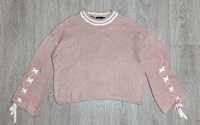Серебряно розовый свитер only размер xs