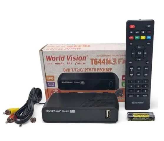 тюнер Т2 приставка Ворлд Віжн з VideoCast +300iptv кан