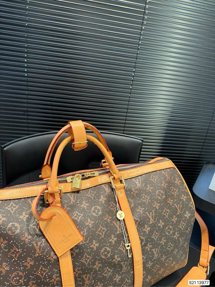 Louis Vuitton Keepall сумка коричневая мужская женская кожаная
