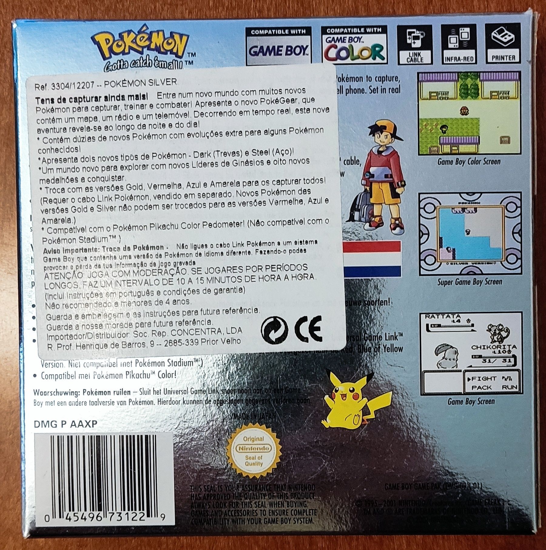 Pokémon Silver / Prateado (Game Boy Color, GBC) PAL