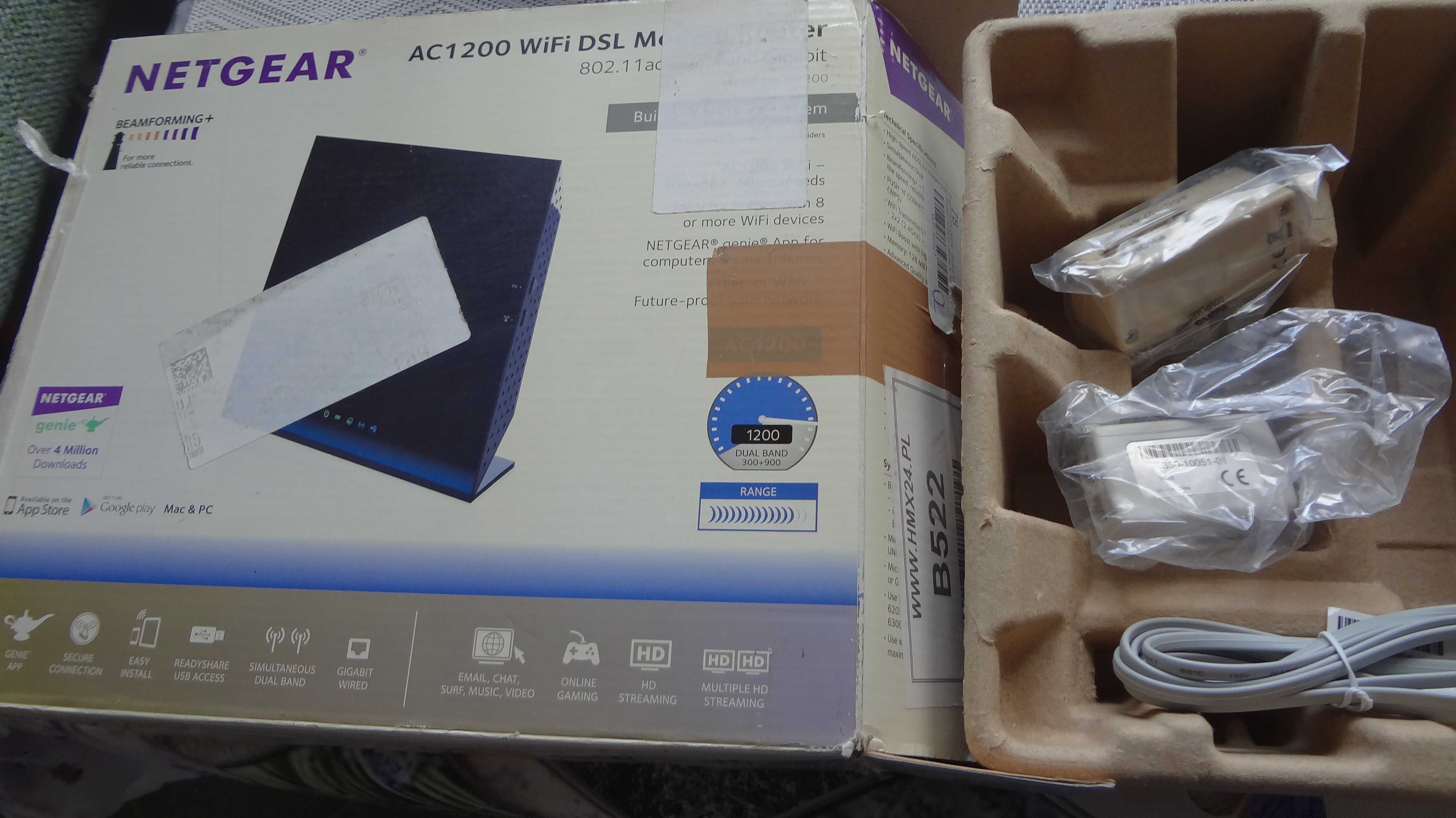 router Netgear D6200 (802.11a/b/g/n/ac 1200Mb/s) USB