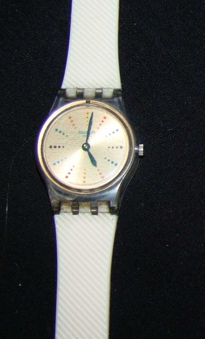 SWATCH zegarek dziewczęcy kolorowa tarcza LK372