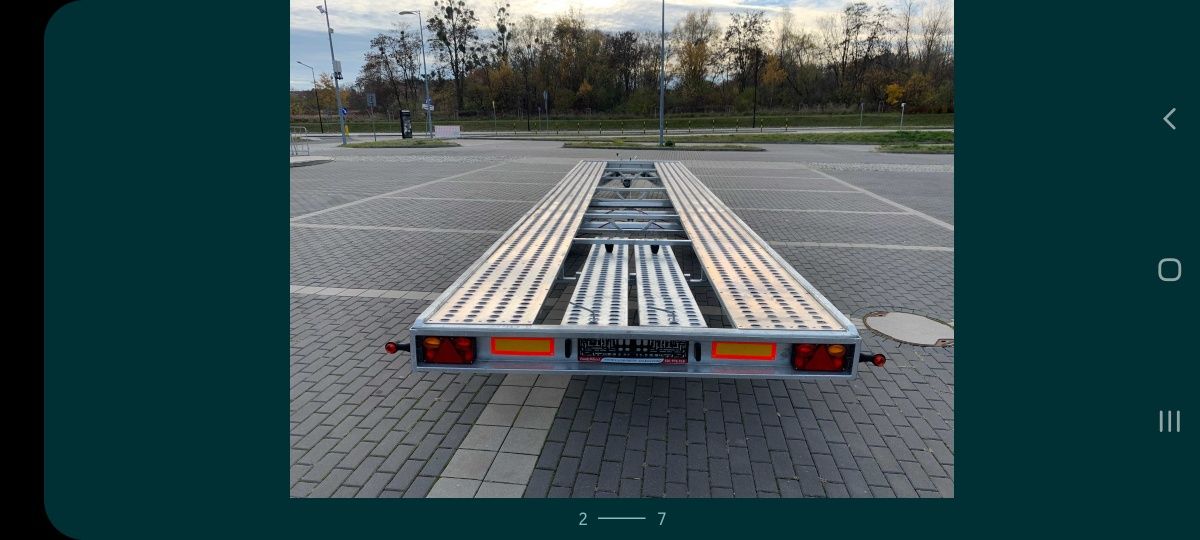 Wypożyczalnia lawet 8,5m na 2 auta wynajem lawety przyczepy Marki PL
