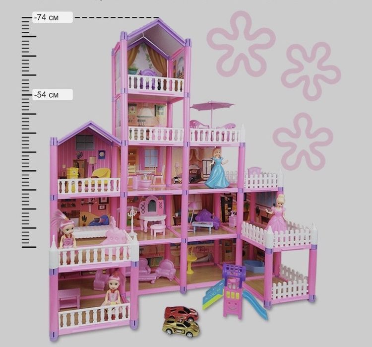 Ляльковий будинок з іграшками та барбі