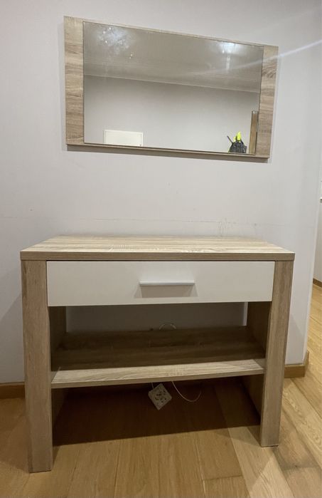 Conjunto espelho+movel de entrada