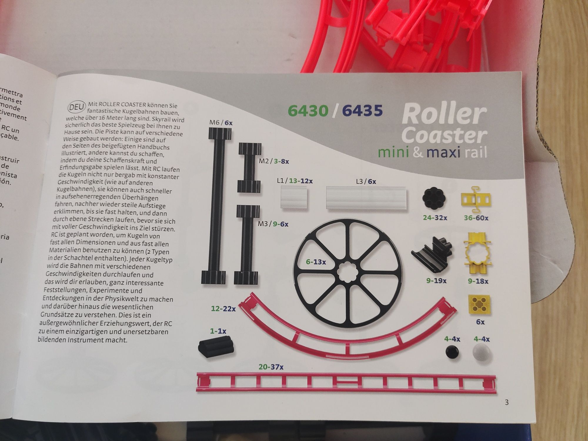 Roller coaster mini rail quercetti tor dla kulek