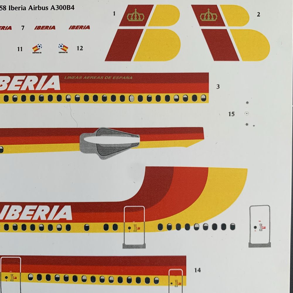 Decalques Airbus A300 Iberia 1/144