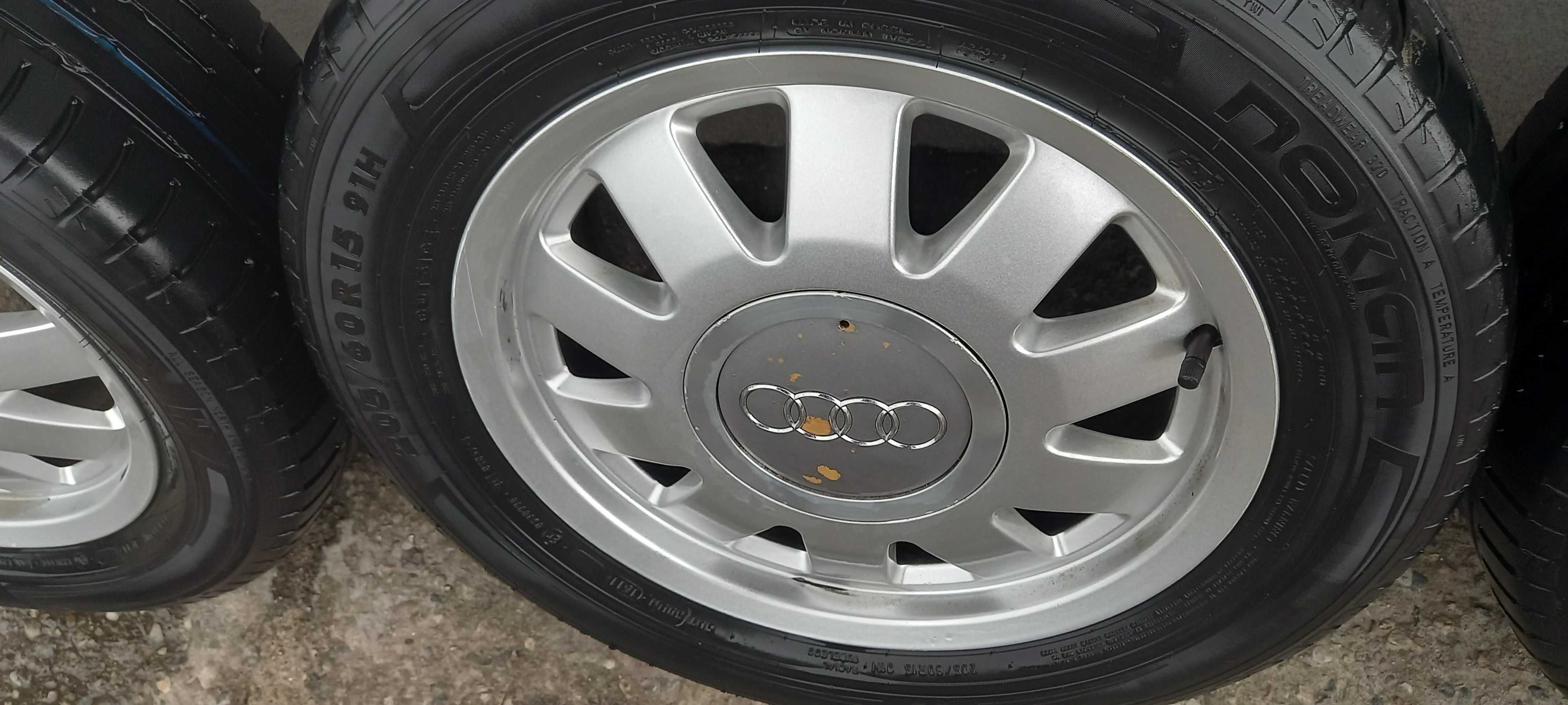 Felgi aluminiowe koła opony Audi A4 B5 15" 5X112 kpl