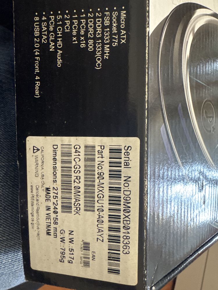 Motherboard AsRock G41C-GS R2.0
