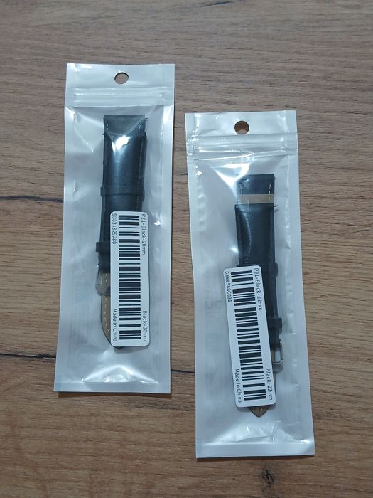 Черный ремешок ремінець для часов 20, 22 мм.