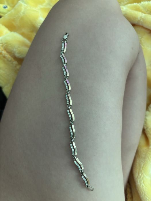 Срібний браслет з позолотою