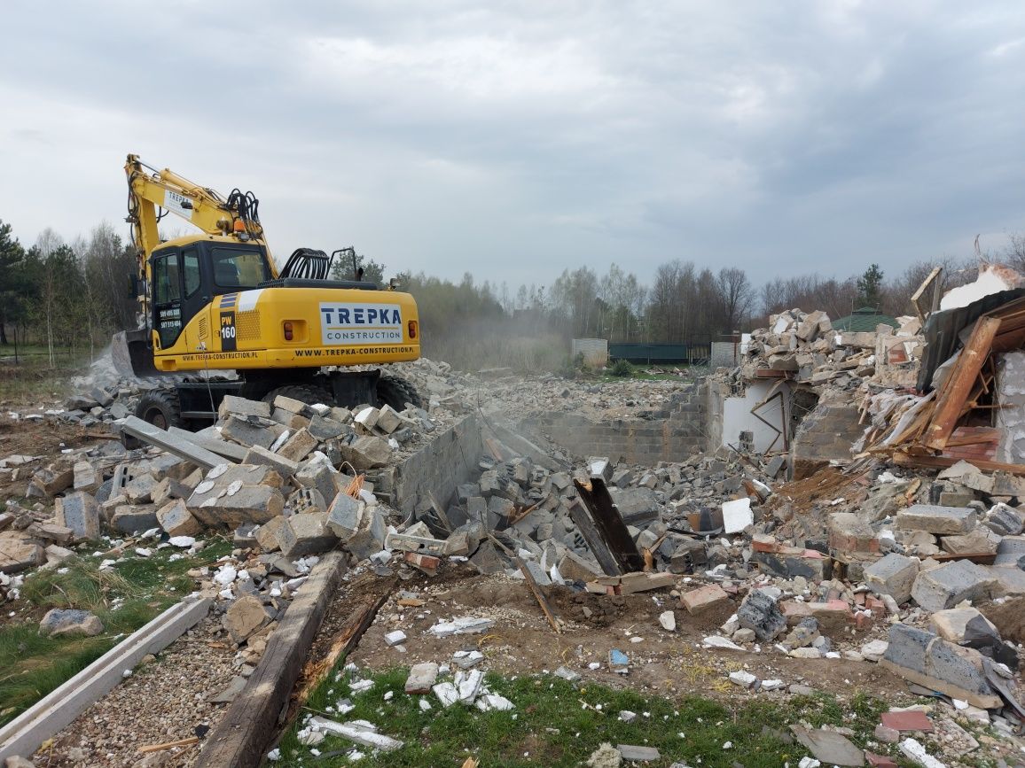 Wyburzenia, Rozbiórki, Roboty ziemne, Usługi koparką, Wykopy