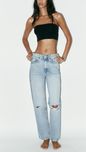 Spodnie Zara mom fit z rozdarciami