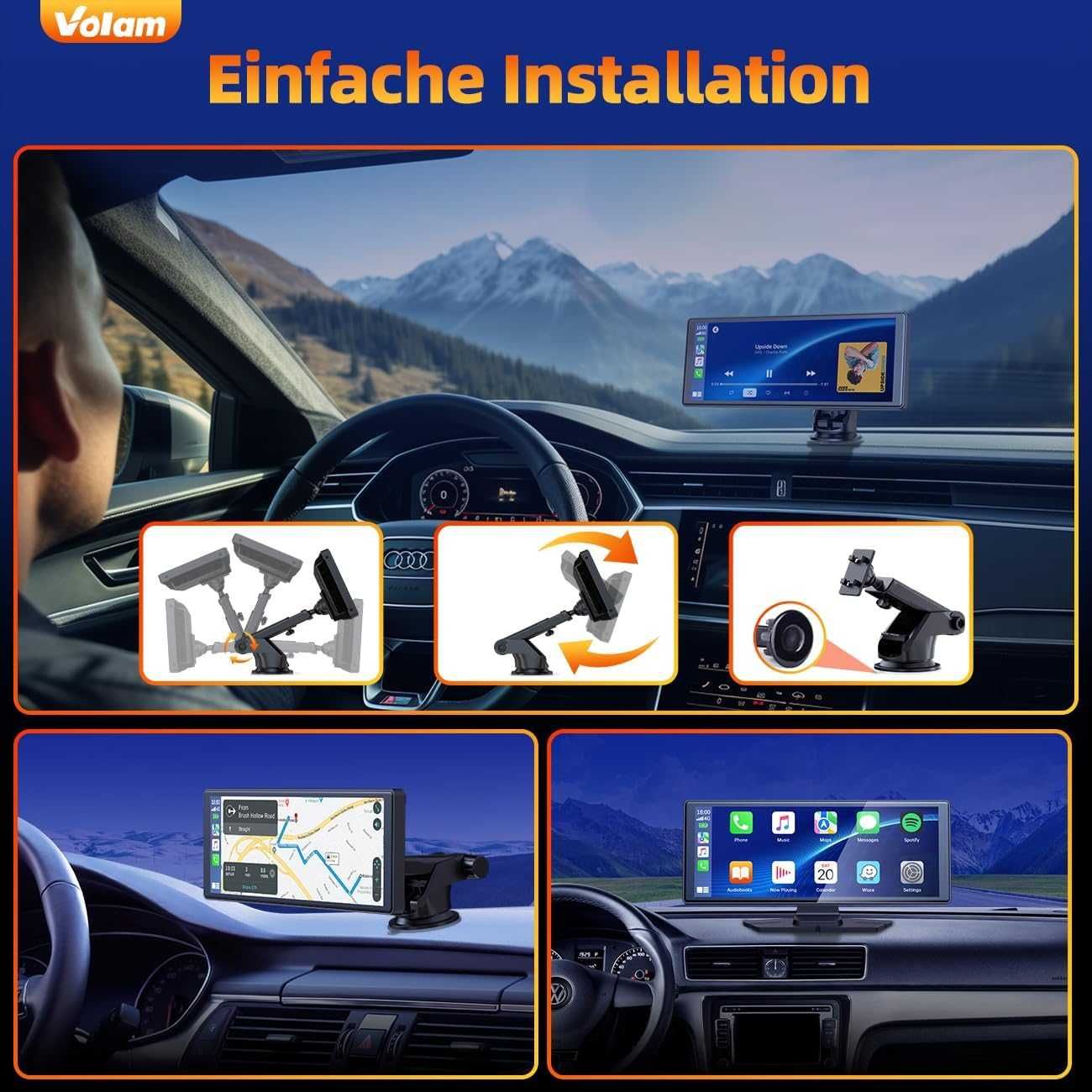 Ecrã Carplay e Android Auto para Carro!