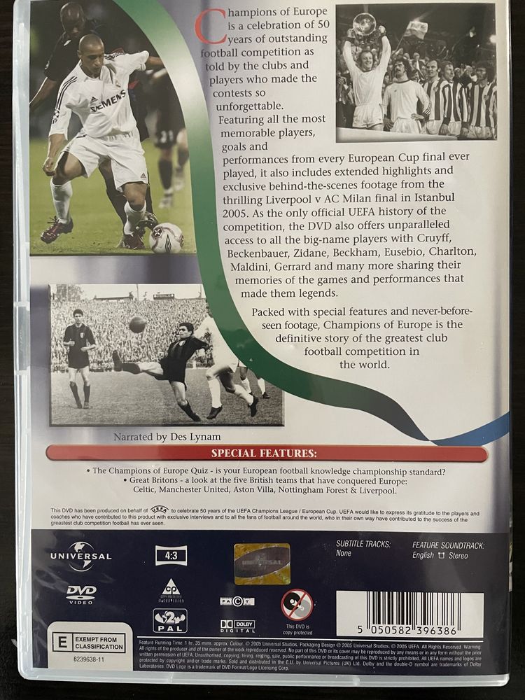 Historia Ligi Mistrzów - Champions of Europe 1955 - 2005  DVD