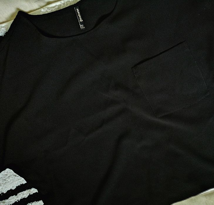 Minimalistyczna Strukturalana Bluzka Koszula  OVERSIZE _ STRADIVARIUS