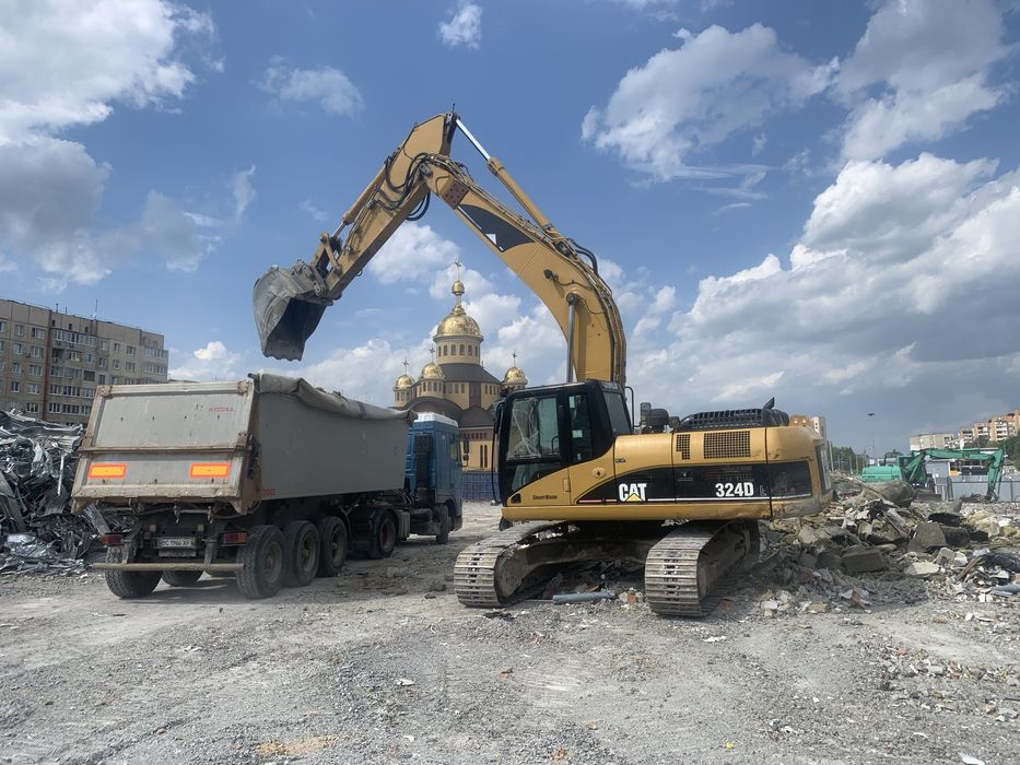 Копання котлованів | Земляні роботи  | Оренда екскаватора | Самоскида