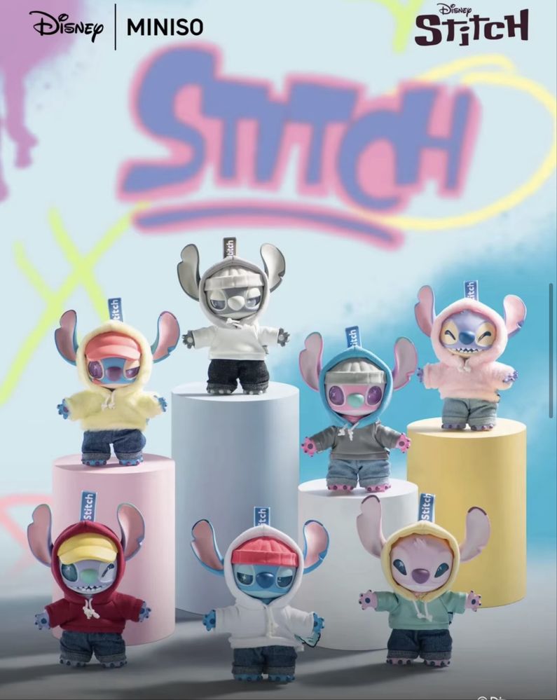 Оригінал! Stitch Eat Gen Street Miniso Disney Стіч Winnie Pop Mart